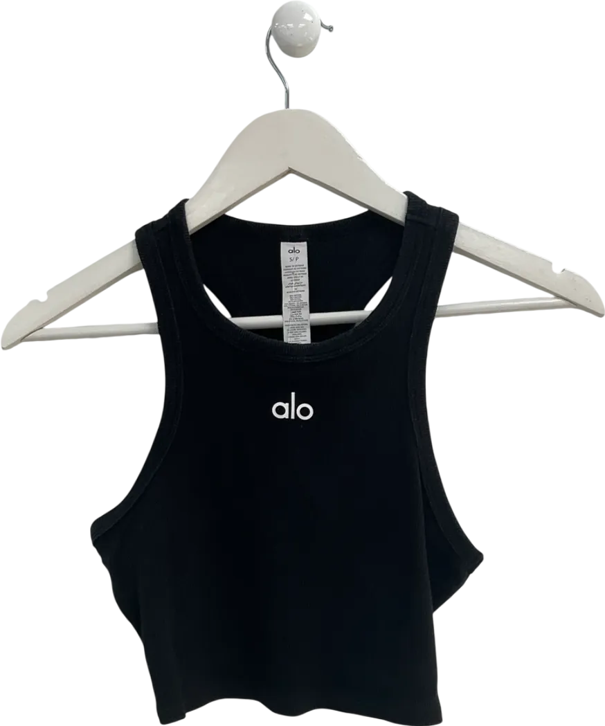 alo yoga Black Aspire Core Tank UK S