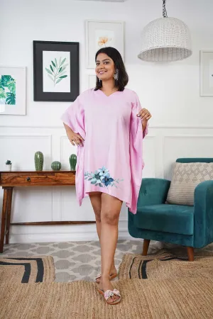 BabyPink Rayon Kaftan - Selective