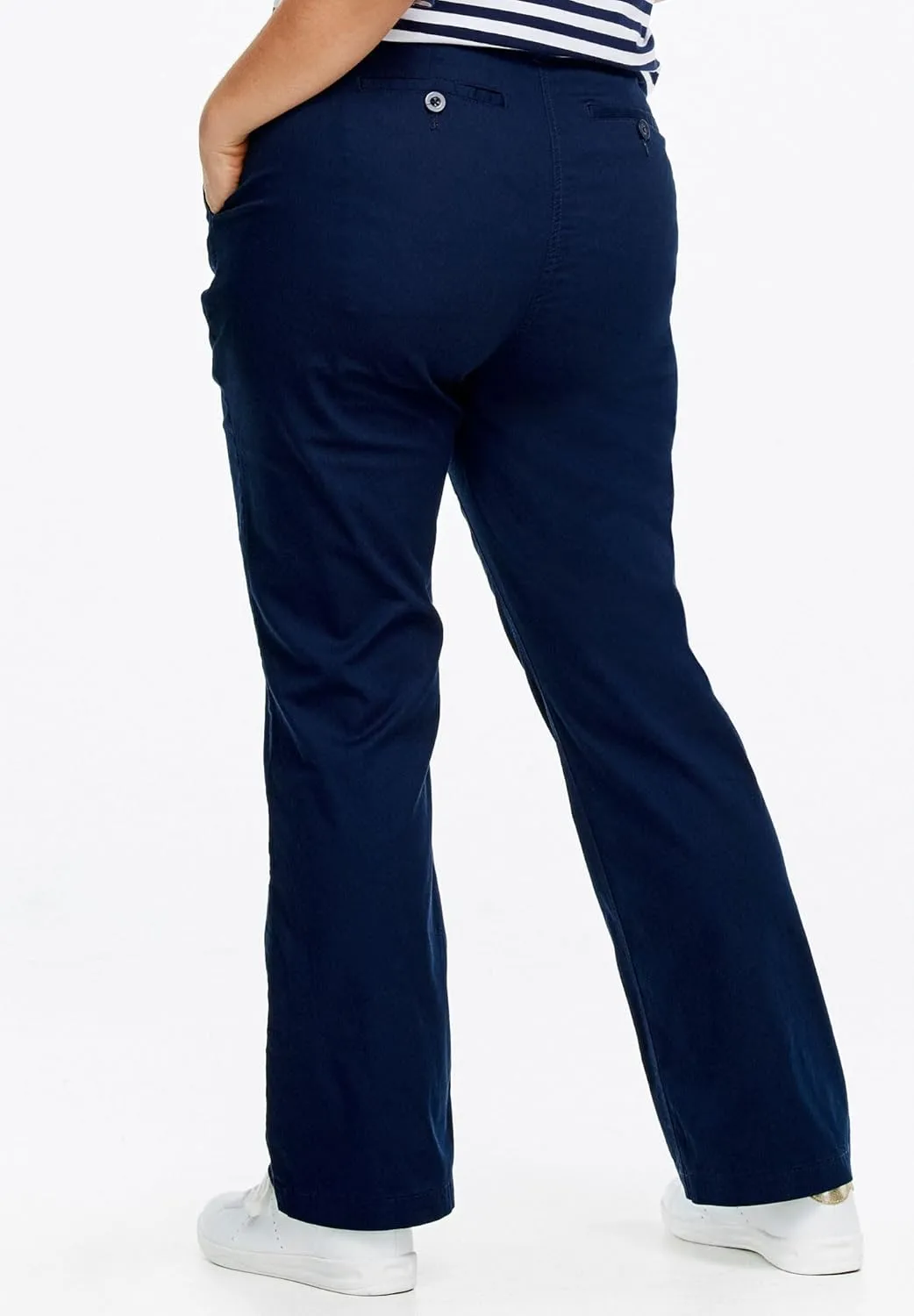 ellos Women's Plus Size Classic Stretch Chino