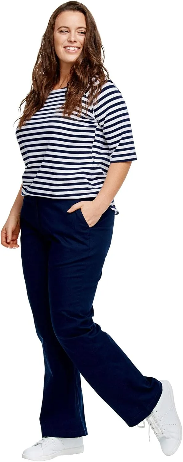 ellos Women's Plus Size Classic Stretch Chino