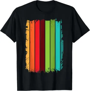 Geometric Pattern Geometry Abstract Retro Stripes Modern T-Shirt