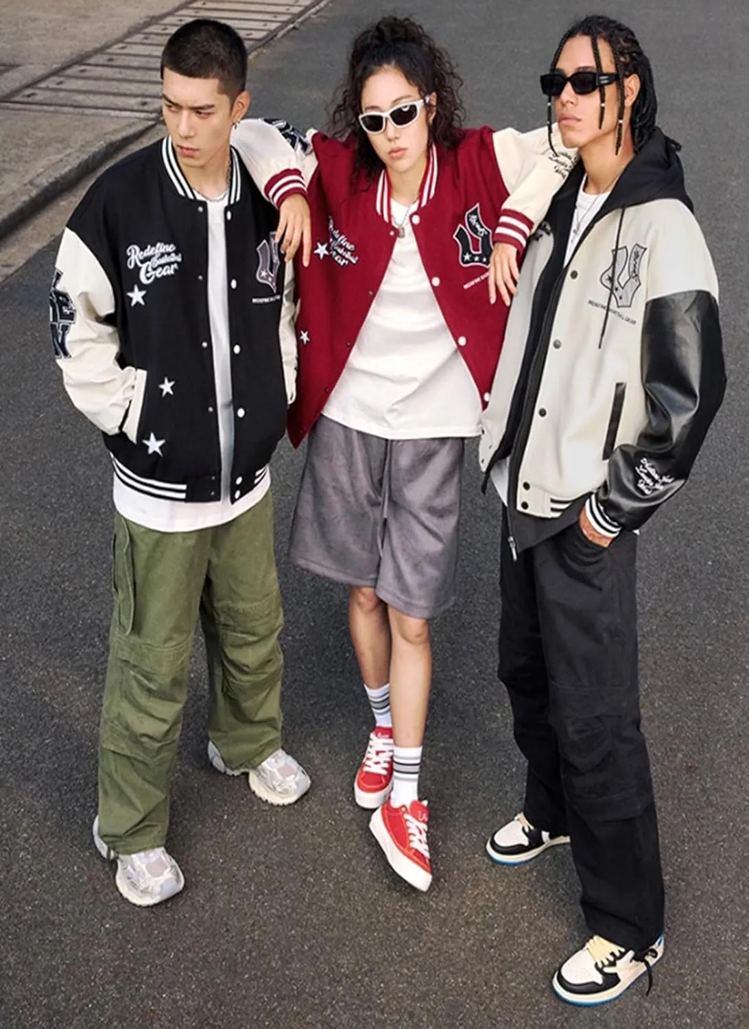 Men's Varsity Jacket Baseball Jacket Vintage Sweatshirt Casual Streetwear Embroidery Coats Women