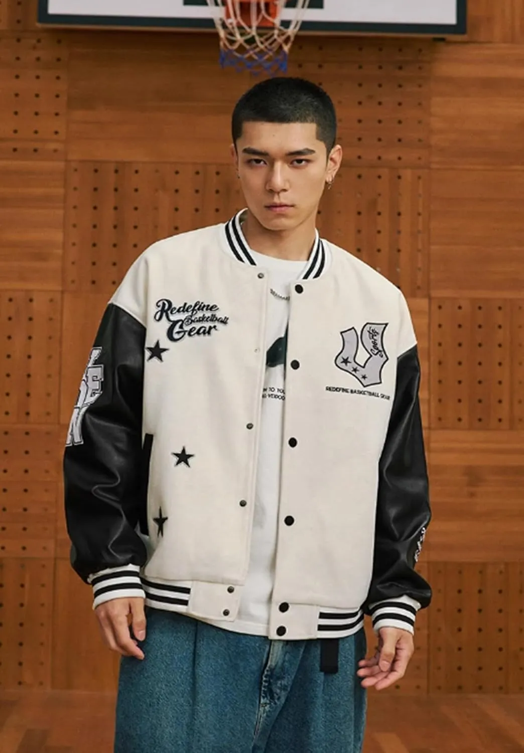 Men's Varsity Jacket Baseball Jacket Vintage Sweatshirt Casual Streetwear Embroidery Coats Women