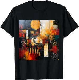 modern abstract pattern art design, Boho Abstract Geometric T-Shirt