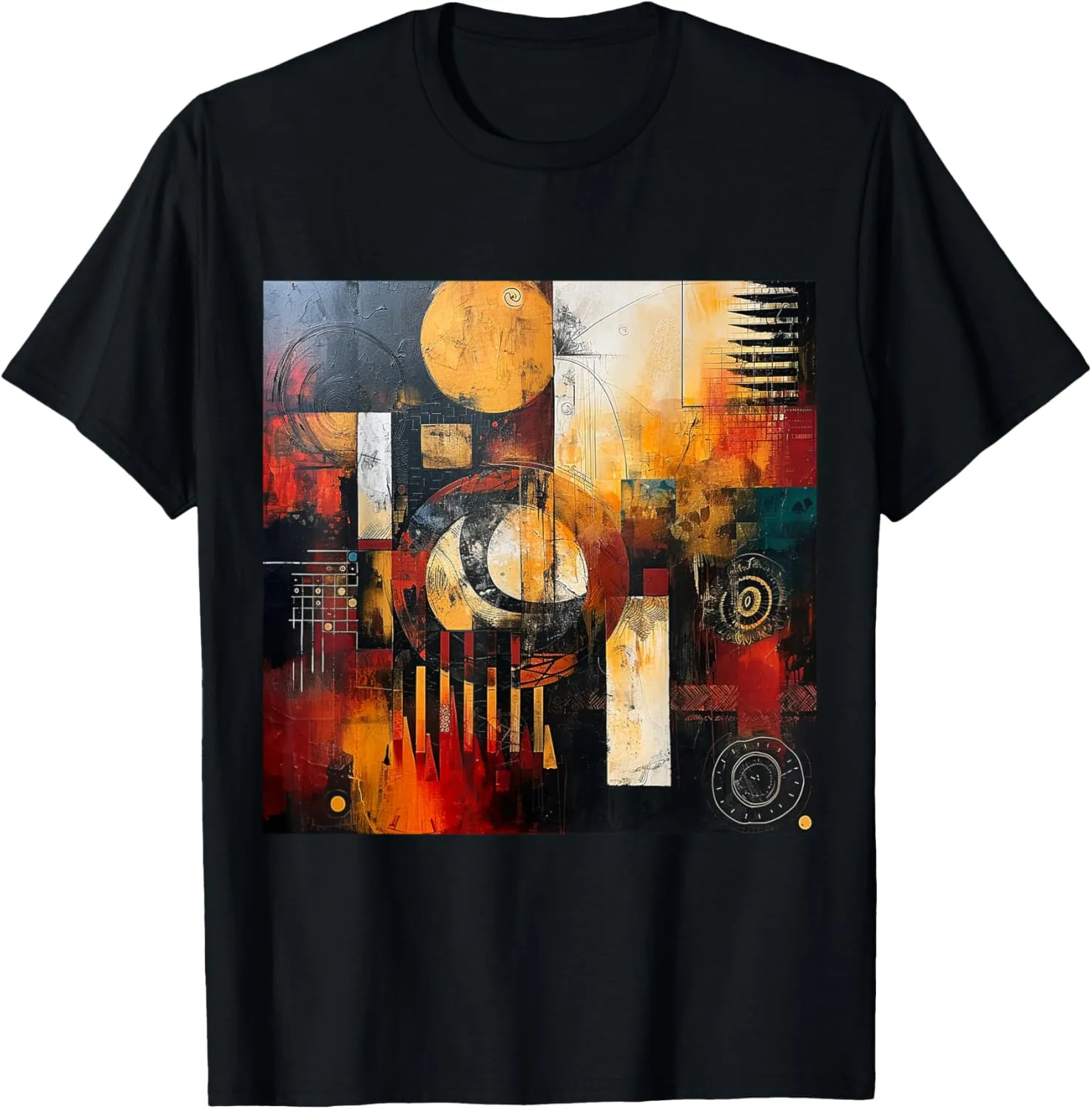 modern abstract pattern art design, Boho Abstract Geometric T-Shirt