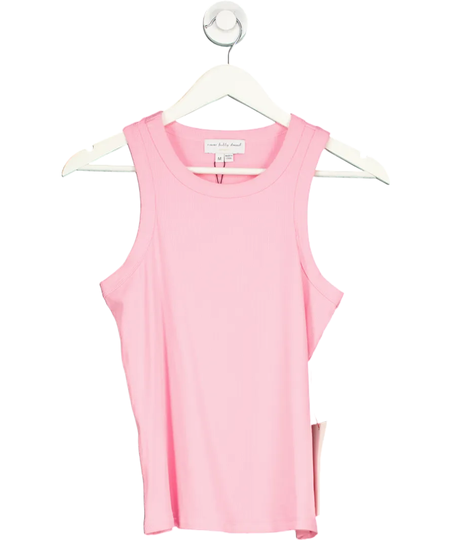 Never Fully Dressed Pink Ribbed Tank Top UK M
