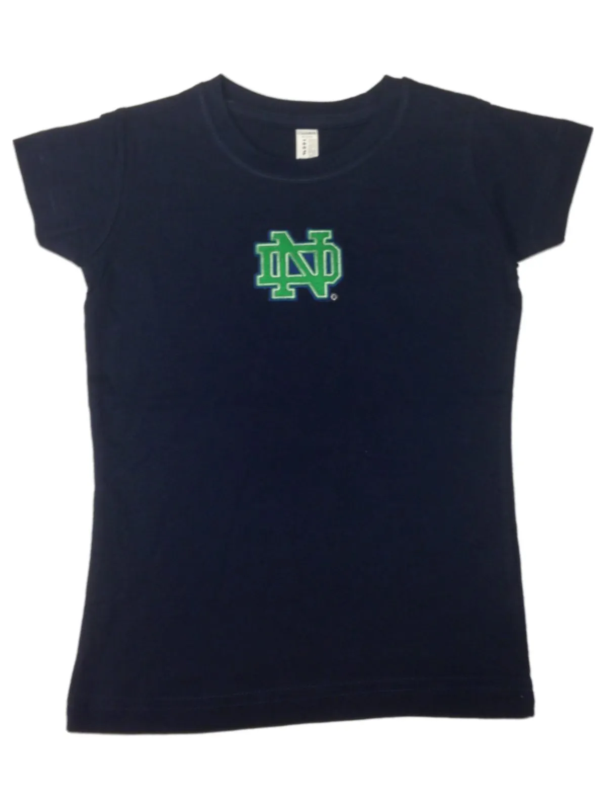 Notre Dame Fighting Irish TFA Toddler Girls Navy Long Length Cotton T-Shirt