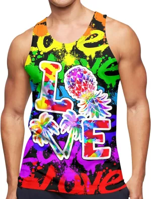 RAISEVERN Men's Tank Tops Summer Sleeveless Tee Cool Workout T-Shirts Beach Athletic Undershirts