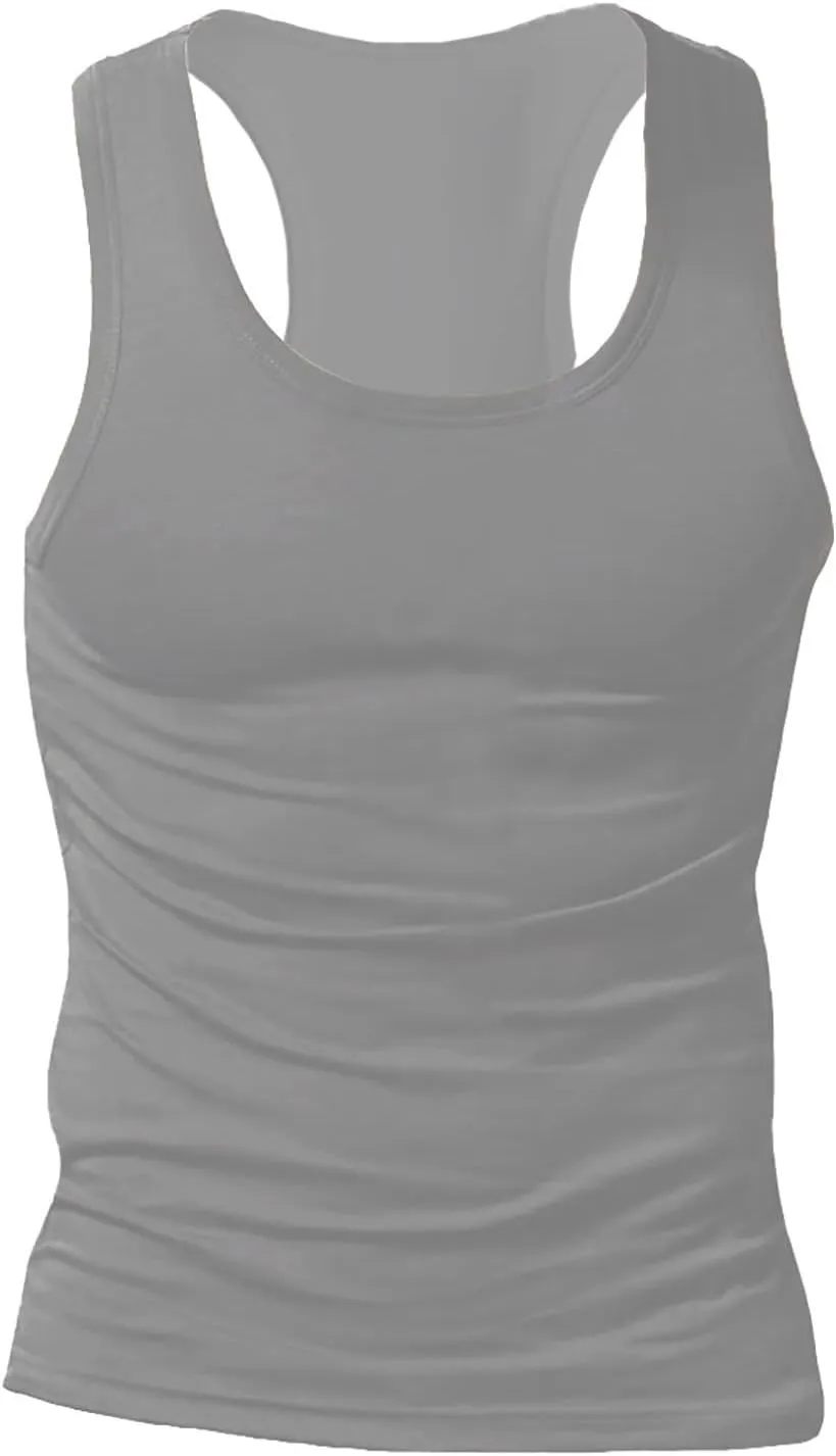 Wife Beater Mens 6 Pack Tank Top Compression Sauna Slimming Summer Black White Ribbed Stringe Knocker Undershirts