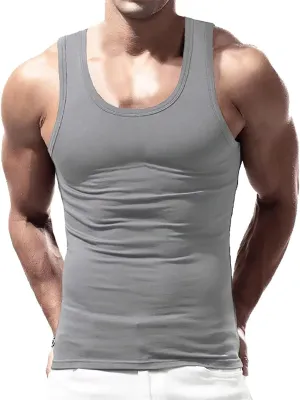 Wife Beater Mens 6 Pack Tank Top Compression Sauna Slimming Summer Black White Ribbed Stringe Knocker Undershirts