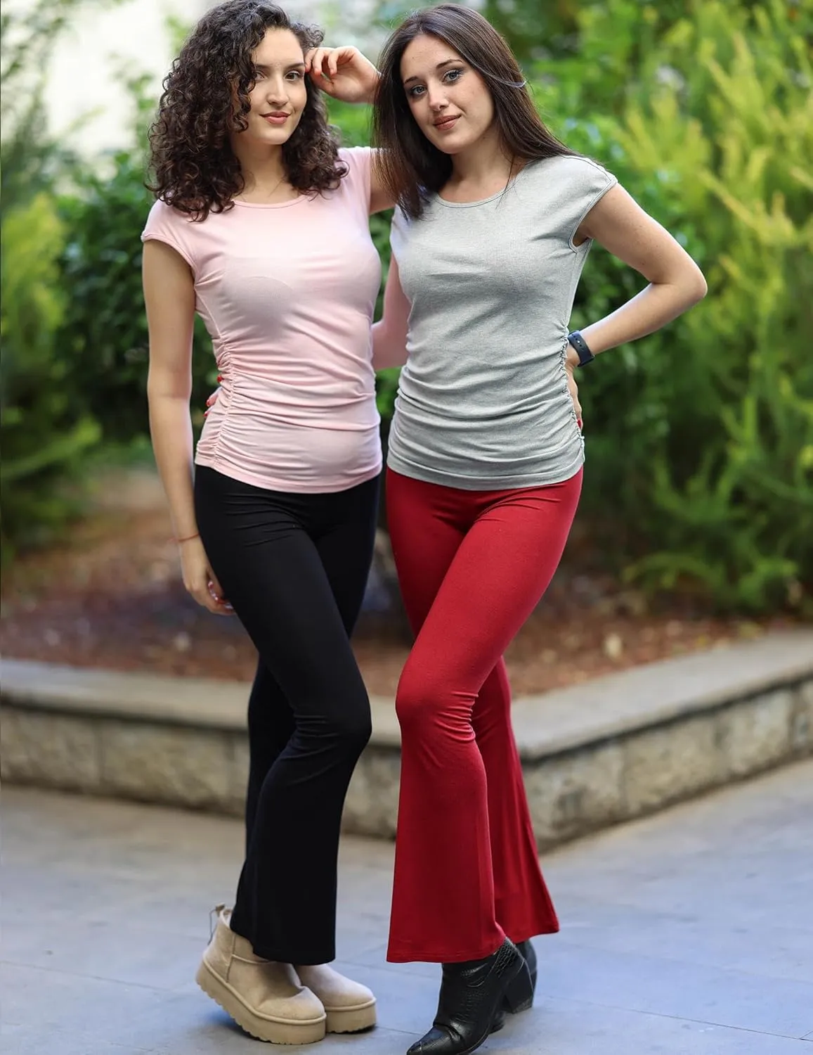 Zeagoo Womens Tank Tops Ribbed Knit Crew Neck Shirts Cap Sleeve Slim Fitted Ruched Basic Tees